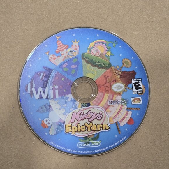 Kirby's Epic Yarn (Nintendo Wii, 2010) Disc Only Tested Works - Picture 1 of 2